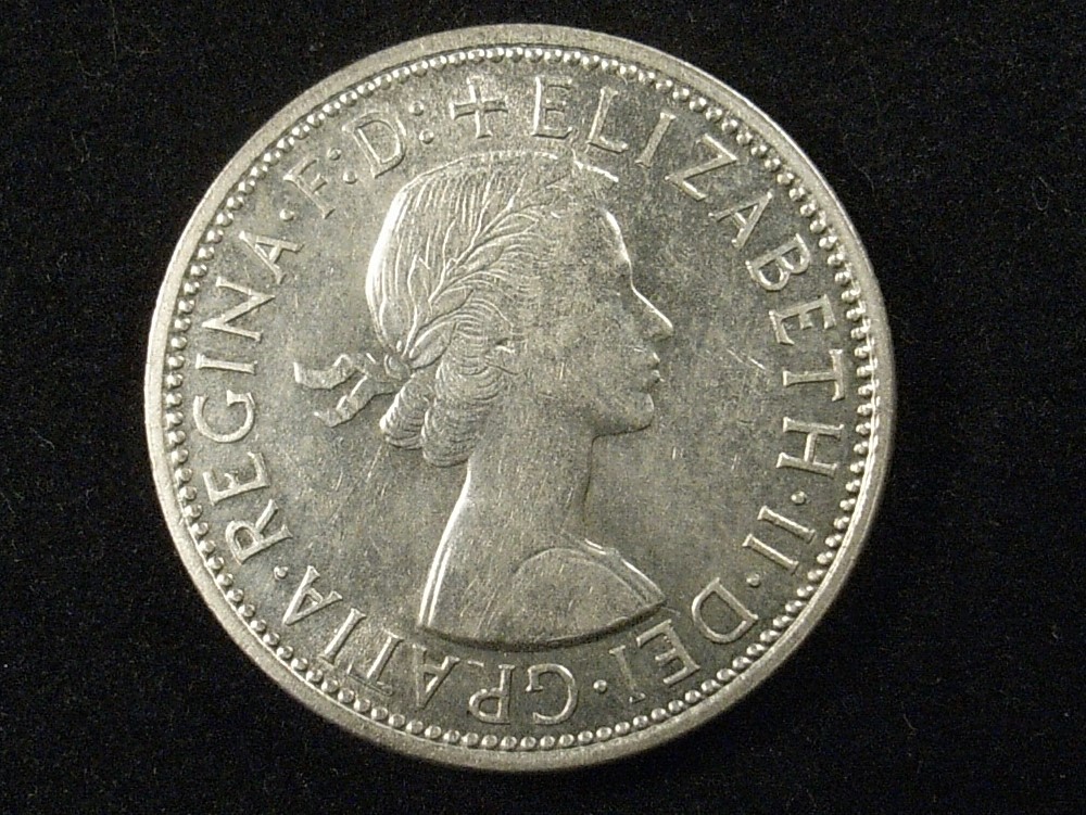 1956 Florin Obverse in aUnc