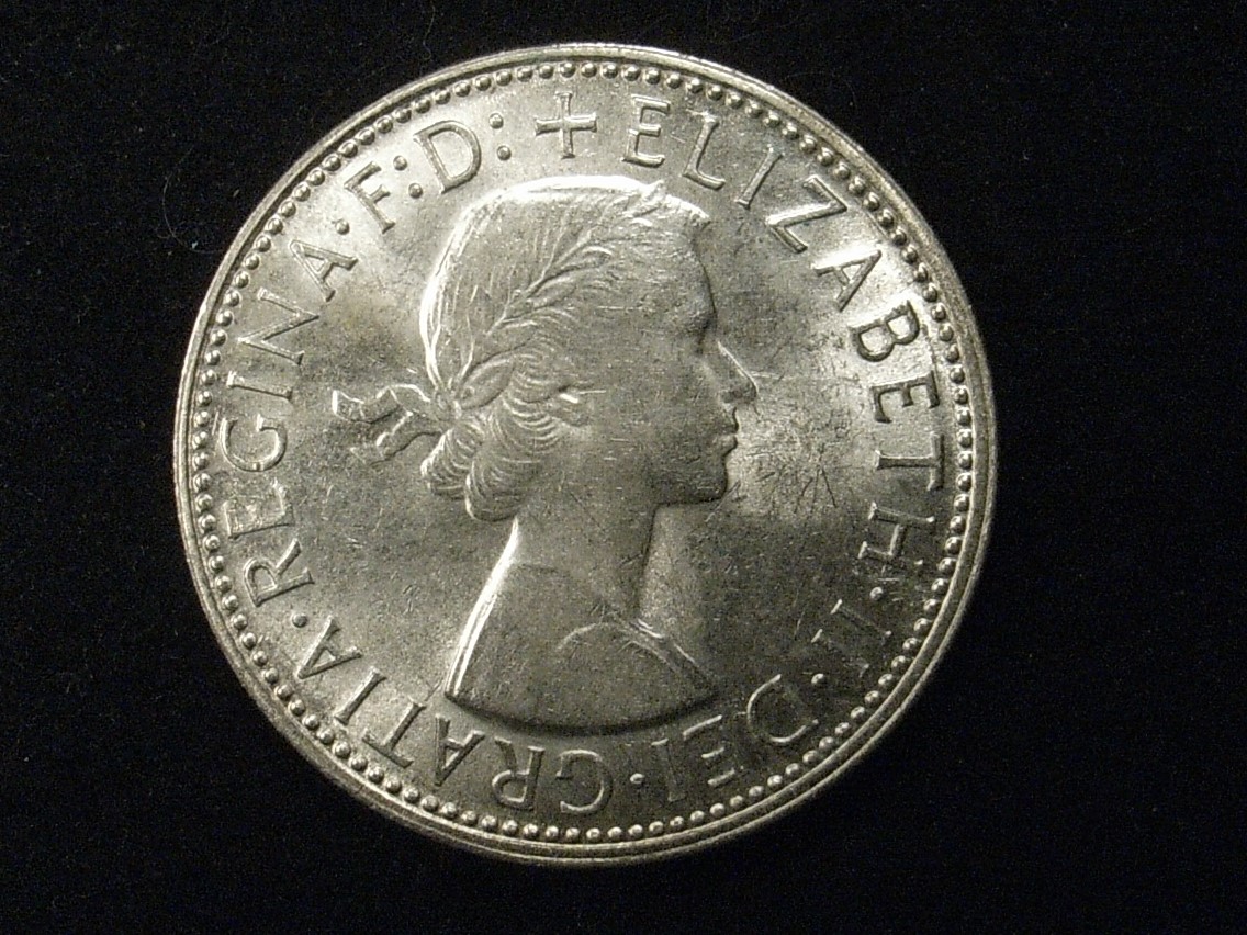 1961 Florin Obverse in Unc