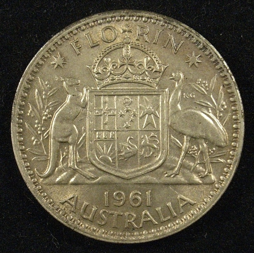 1961 Australian Florin Reverse