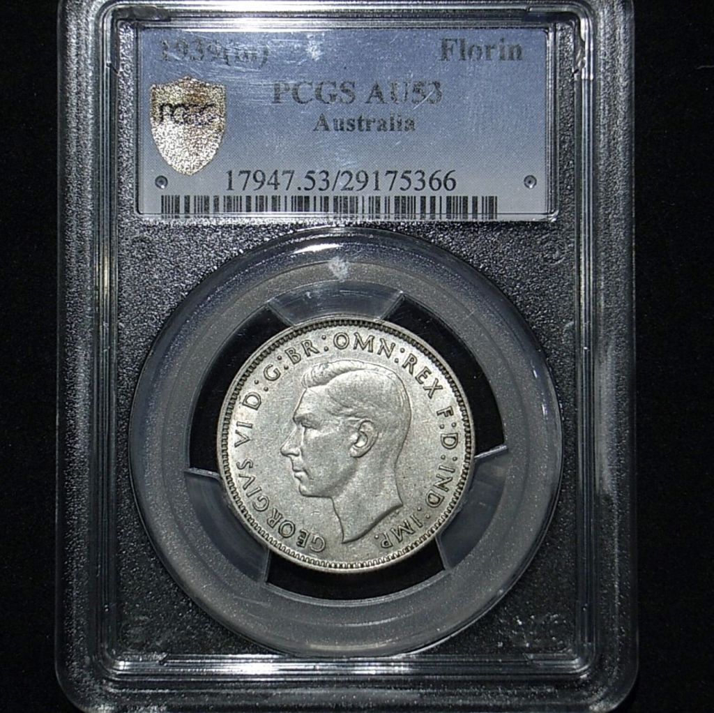 1939 Florin obverse in aEF AU 53