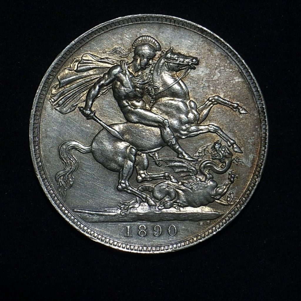 UK Crown QV 1890 rev