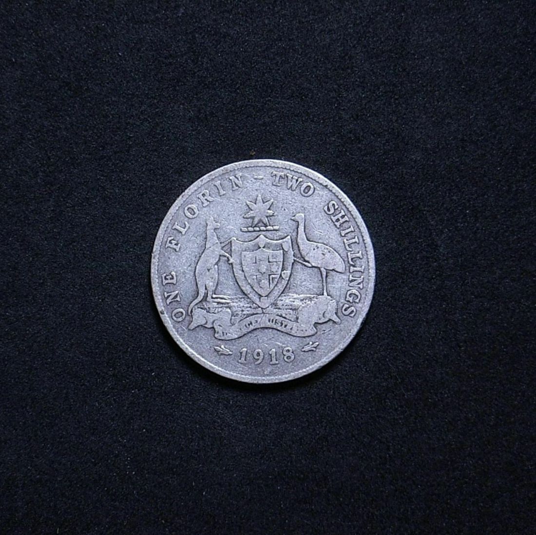 Aussie 1918M reverse showing the extent of wear on the coin