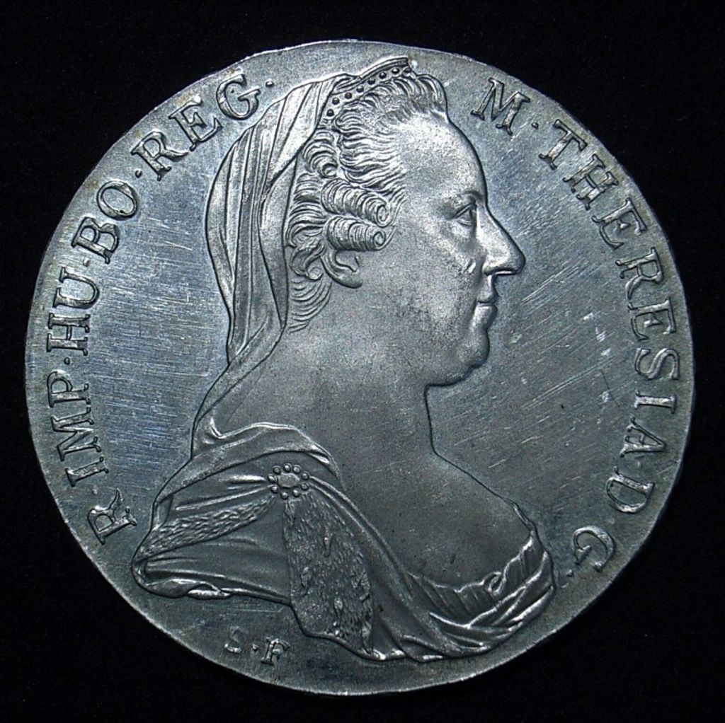 Close up Austria MT Thaler restrike obverse