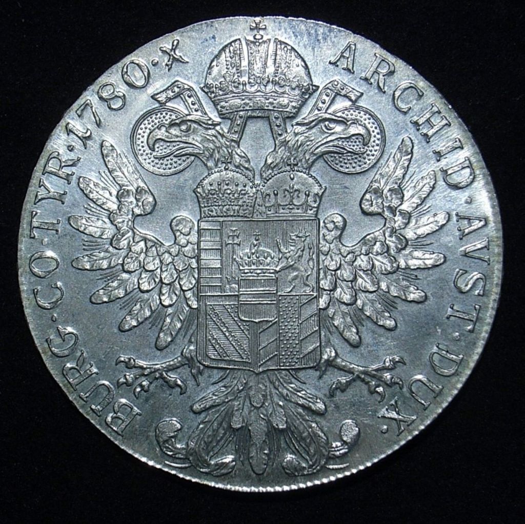 Close up Austria MT Thaler restrike reverse