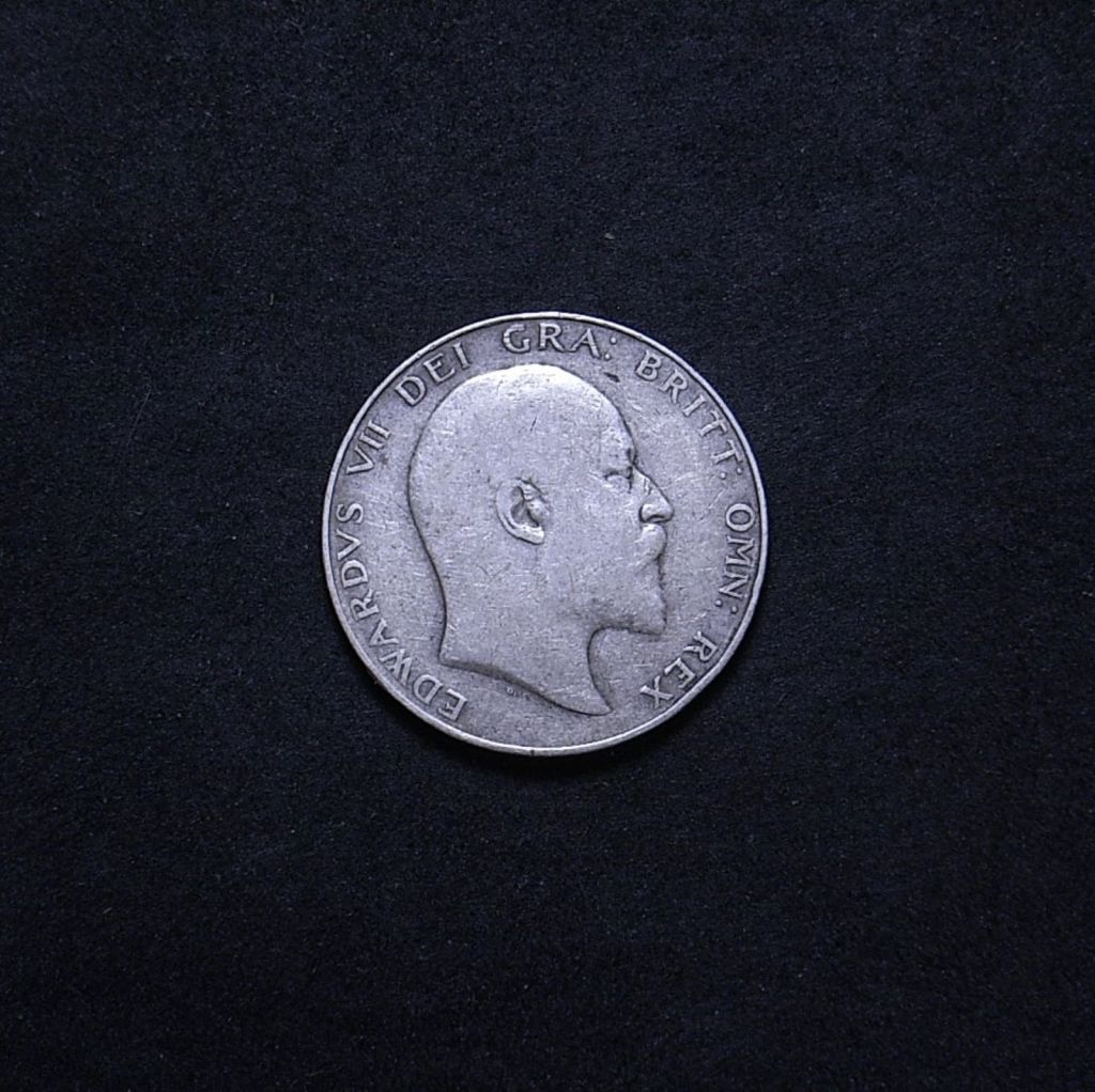 UK Half Crown 1910 obverse showing overall appearance