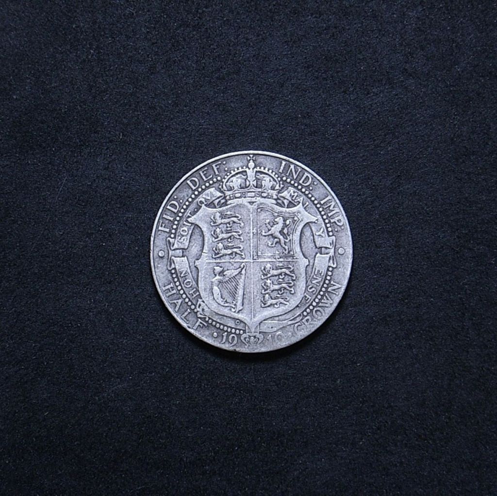 UK Half Crown 1910 reverse showing overall appearance