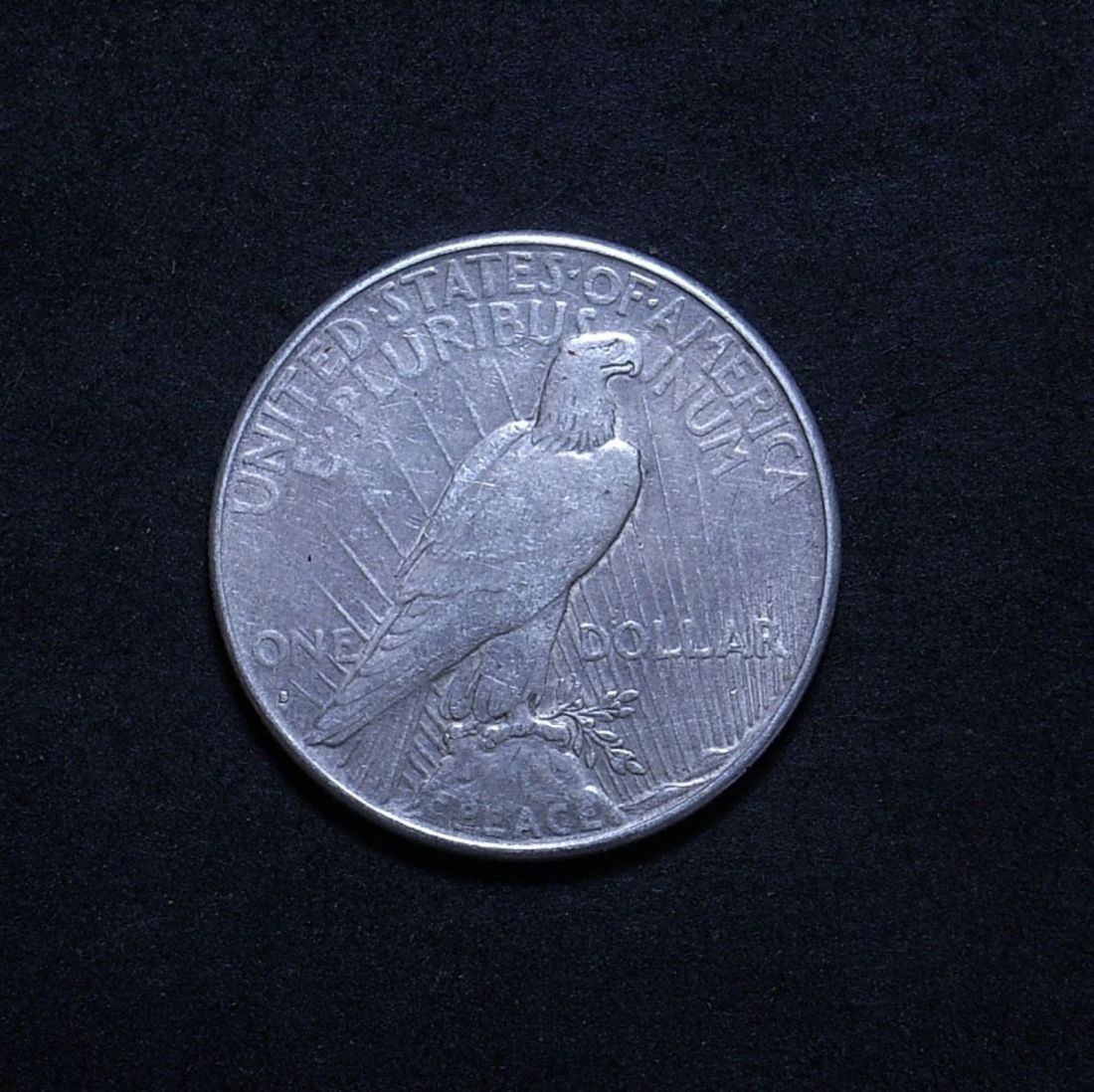 US Peace Dollar 1928-S reverse showing overall appearance