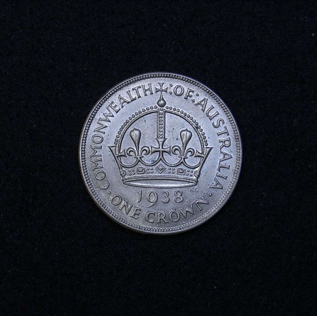Aus Crown 1938 reverse showing overall appearance