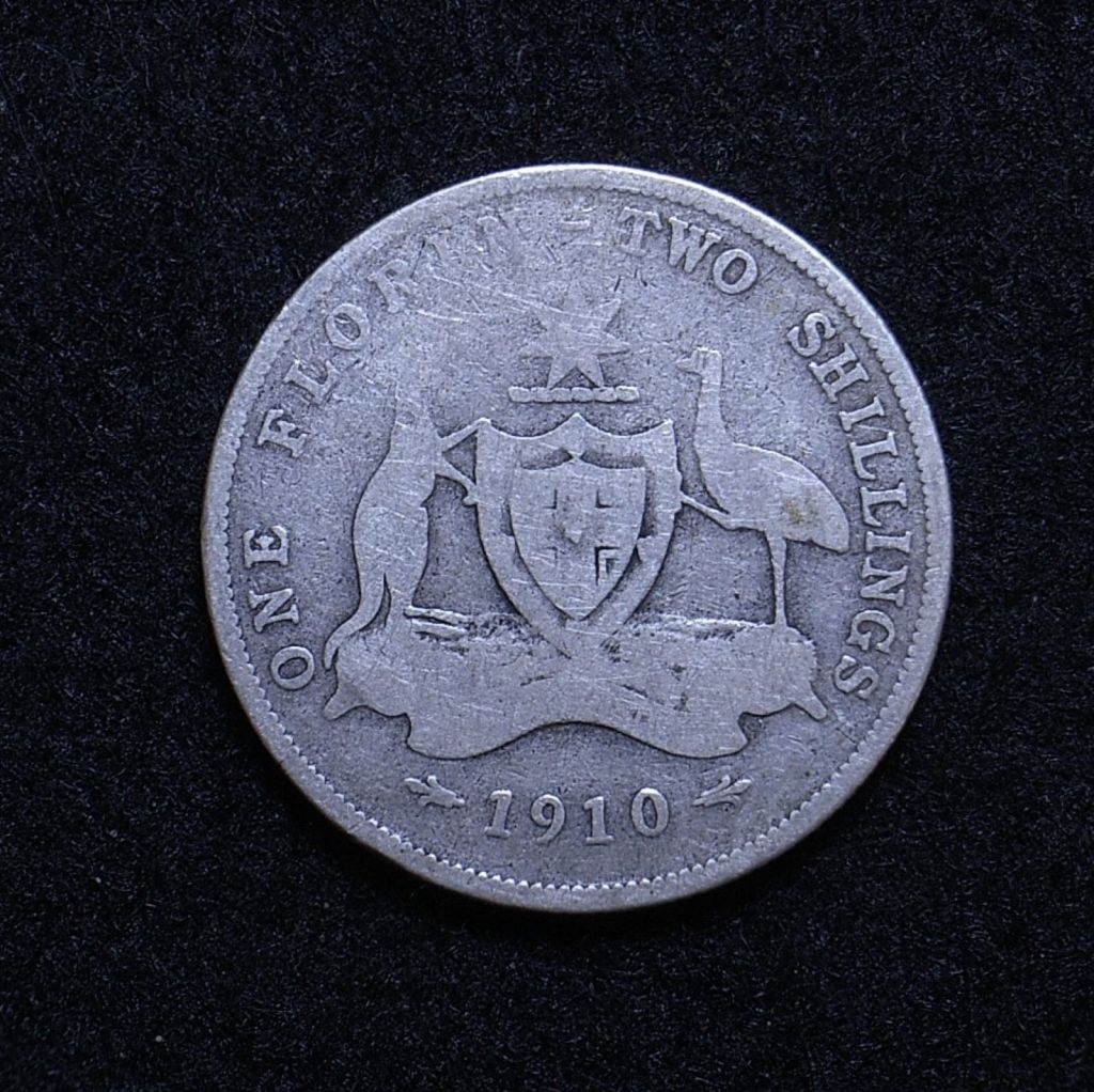 Aus Florin 1910 reverse