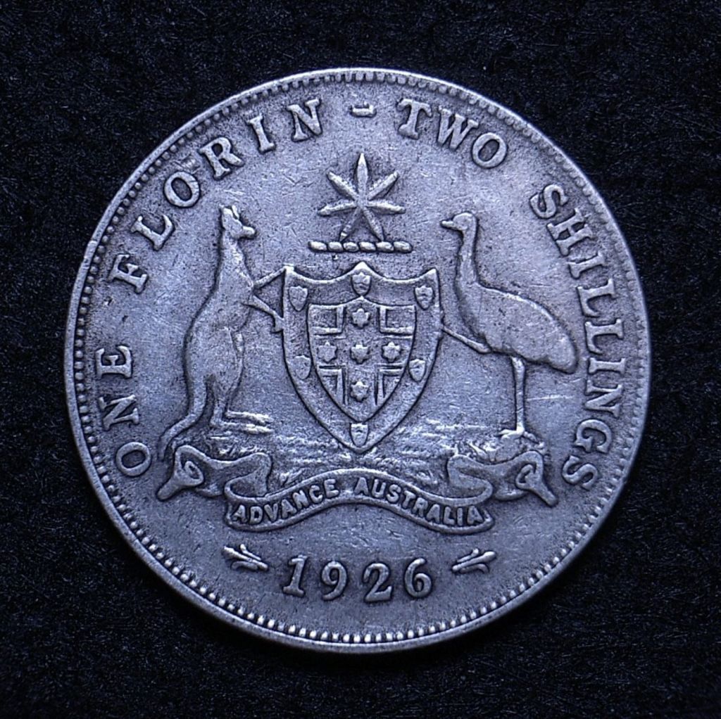Close up Aus Florin 1926 reverse