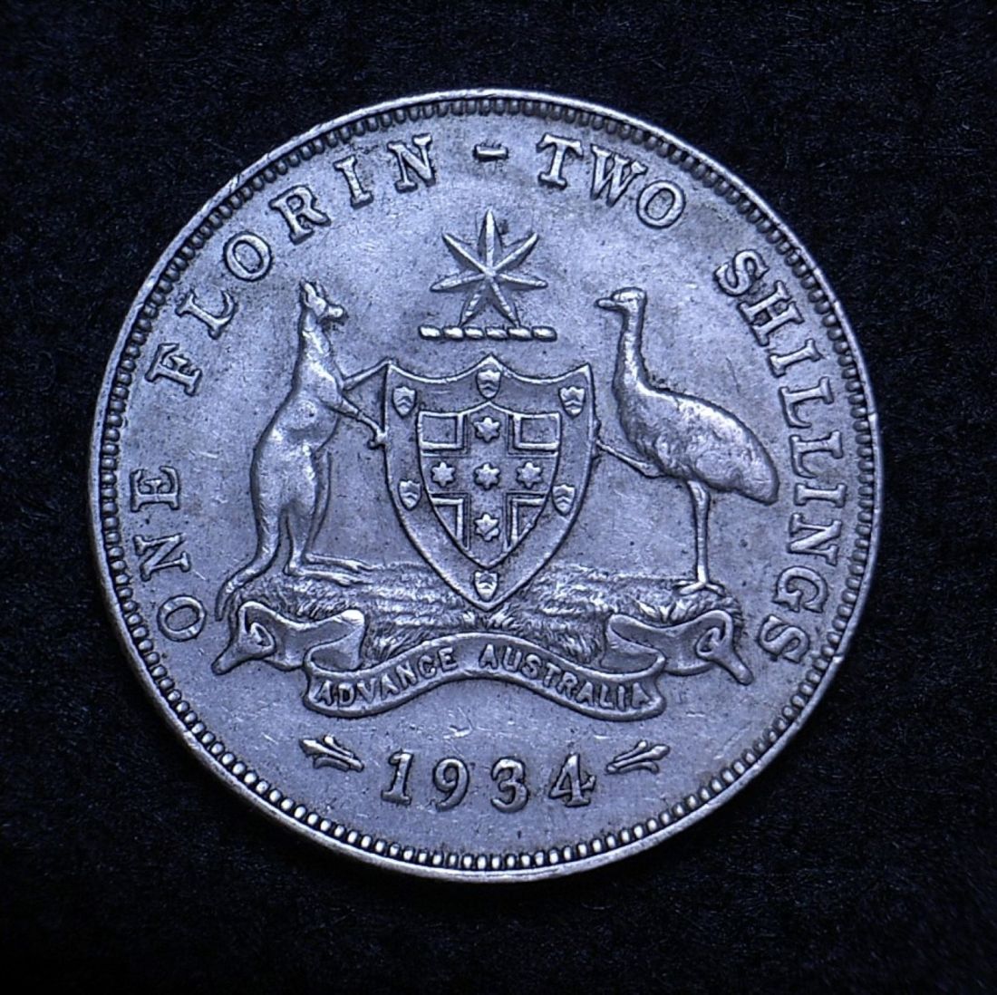 Close up Aus Florin 1934 reverse
