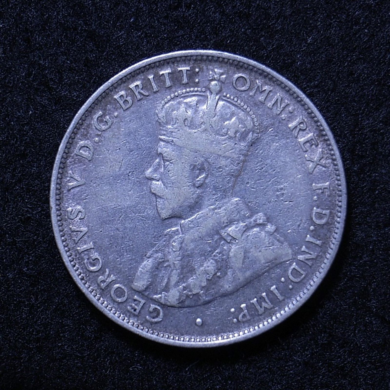 Close up Aus Florin 1915H obverse