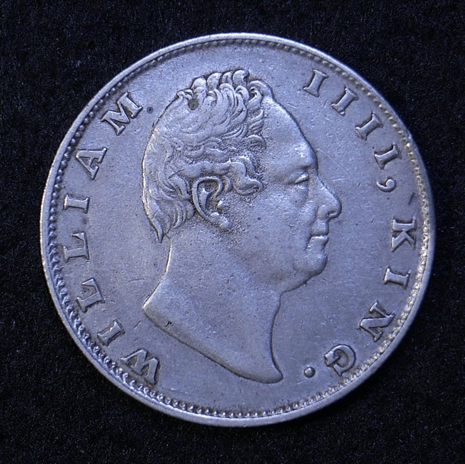Close up East India Co Rupee 1835 obverse