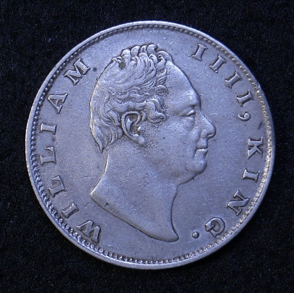 Close up East India Co Rupee 1835 obverse