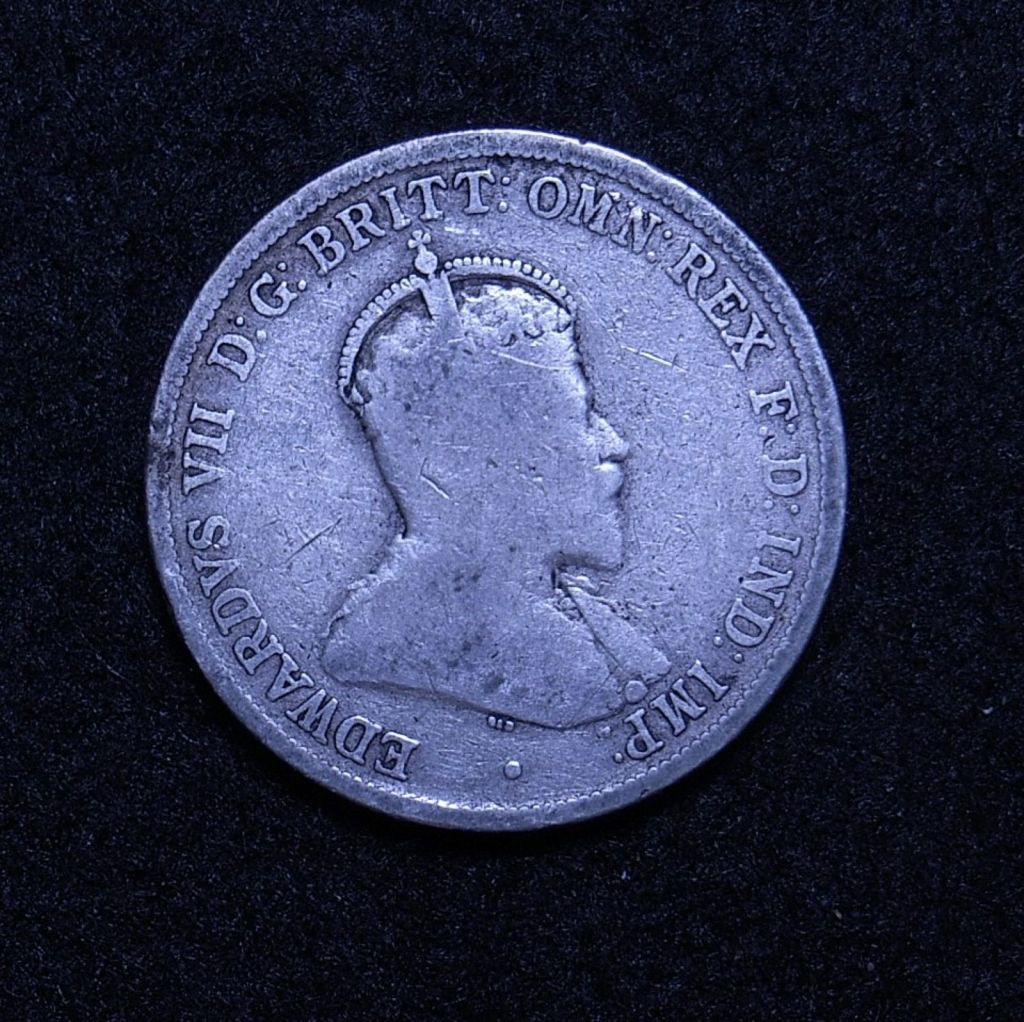Close up Aus Florin 1910 obverse