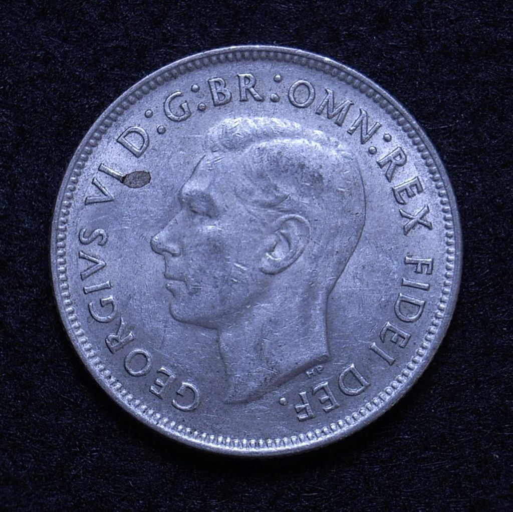 Close up Aus Florin 1952 obverse