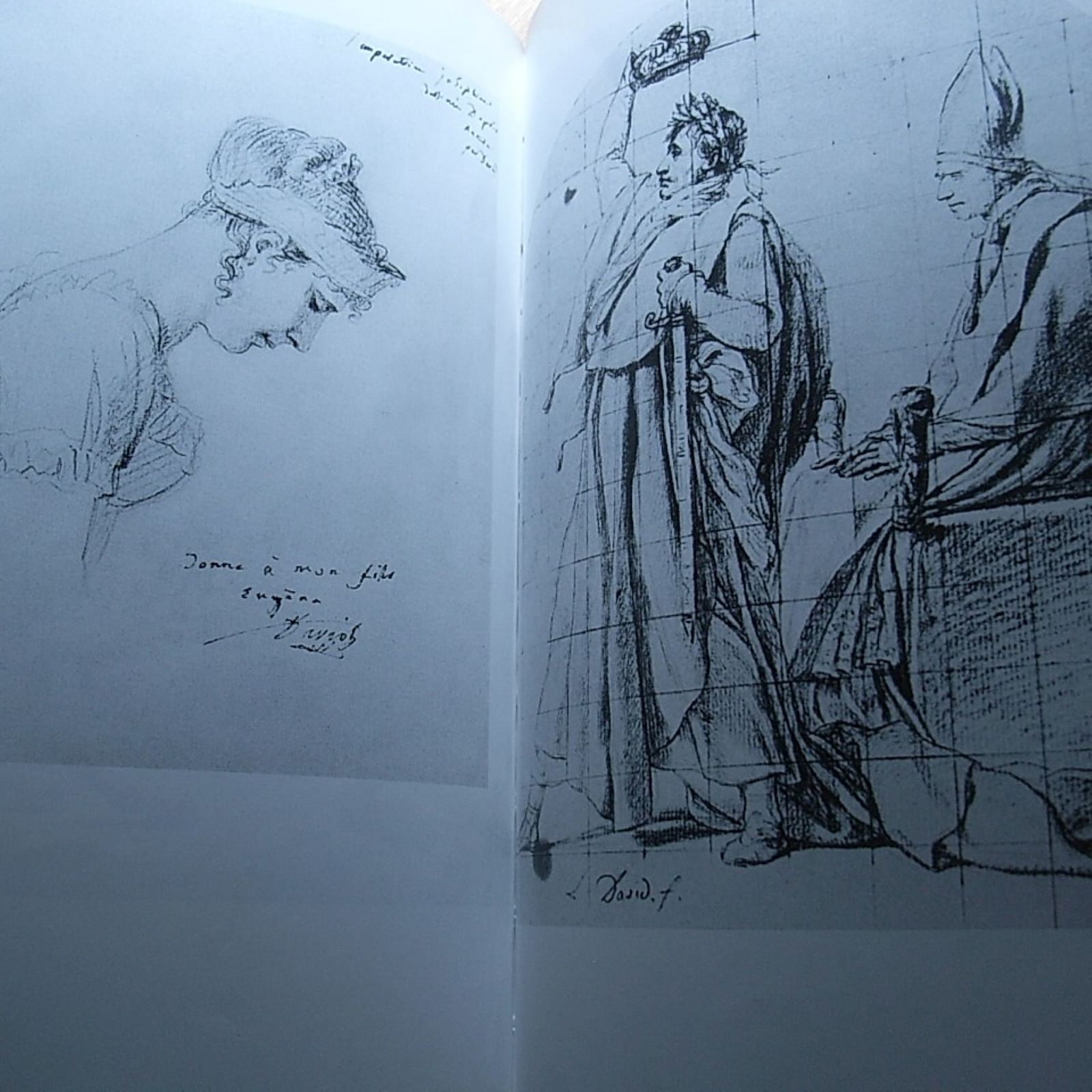 Sketches by David of Napoleon, Josephine, the Pope