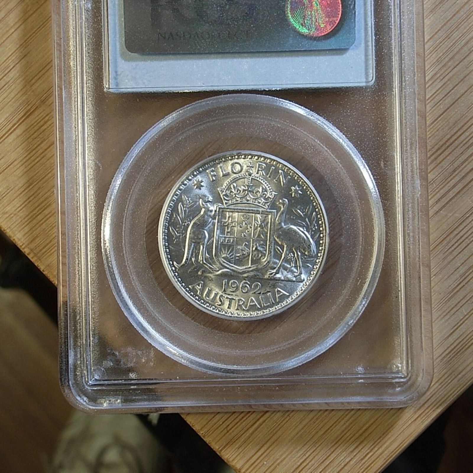 Aus Florin 1962 MS64 reverse