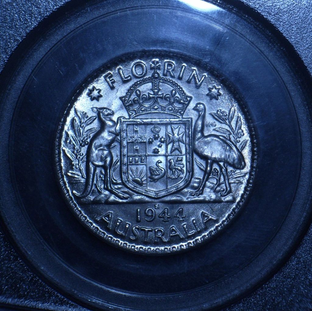 Australia Florin 1944s reverse