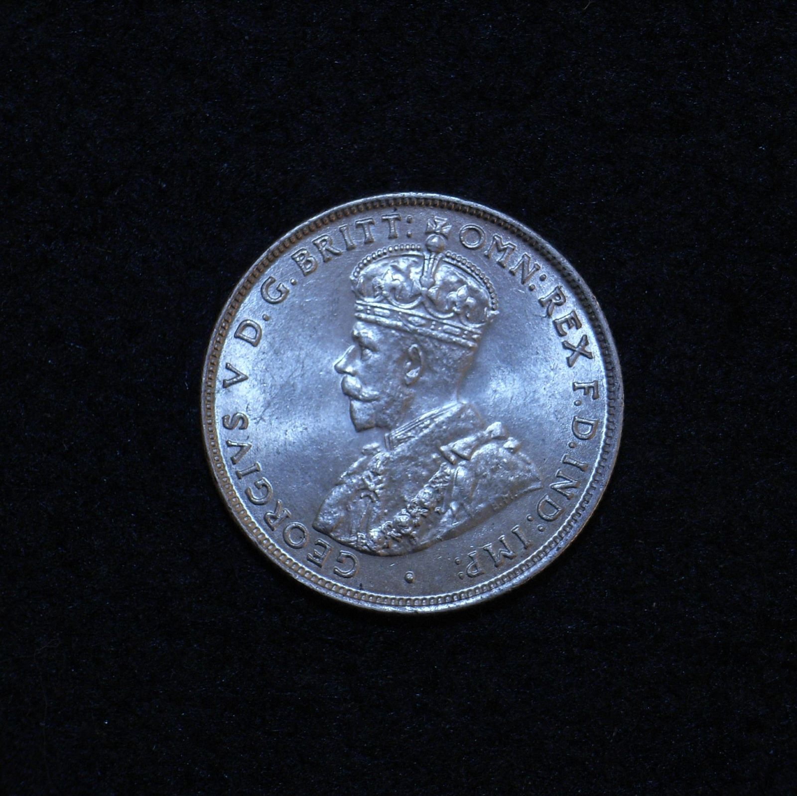 Aus Florin 1928 obverse showing lustre