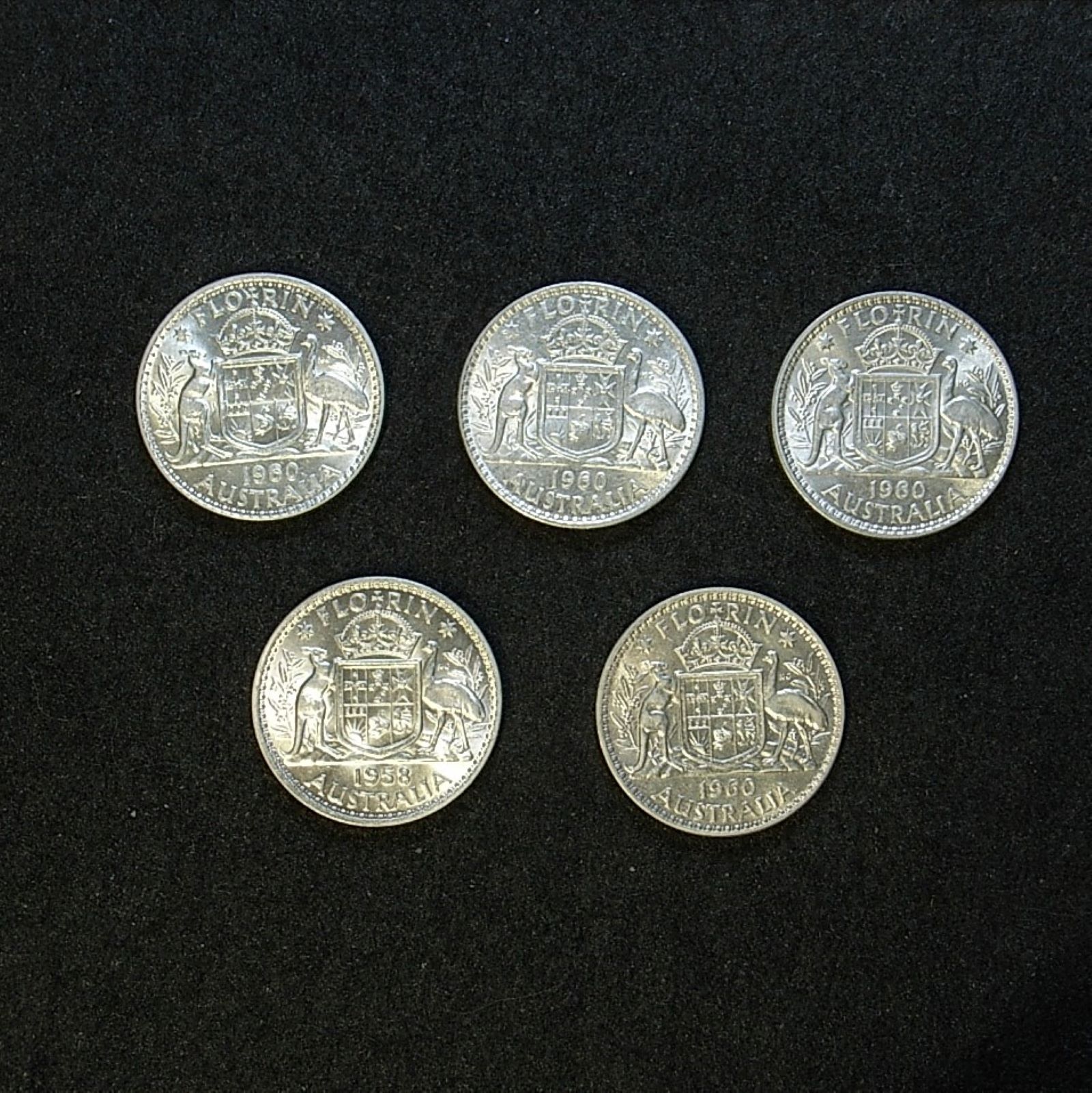 Aus Florin QEII x5 reverse